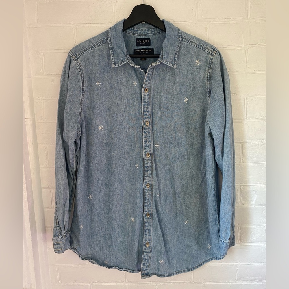 LUCKY BRAND denim button up shirt